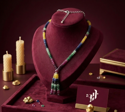 Karışık doğal taşı püsküllü