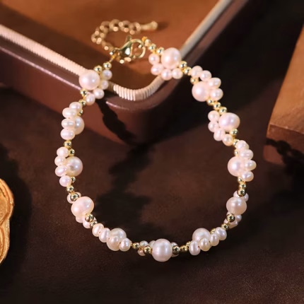Natural Freshwater Pearl Copper Bead Cat Claw Bracelet Design High-Quality Bracelet Banquet Gift Women's Jewelry GB1340