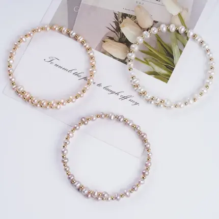 Hot selling new exquisite freshwater pearl bracelet for girls jewelry adjustable opening size