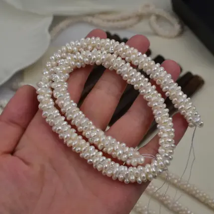 Extender natural freshwater pearl braided snake chain multi-layer hand-woven pearl chain DIY wholesale