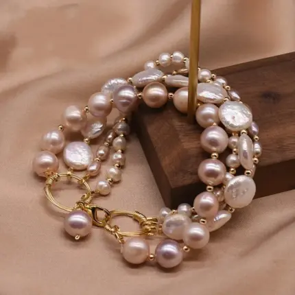 Middle East Women Adjustable Bracelets Bracelet Jewelry Gifts Natural Baroque Freshwater Pearl Bangles