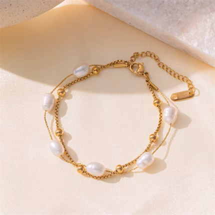316L Stainless Steel Freshwater Pearl Colorful Natural Stones Beading Bracelets For Women Fashion Fine Jewelry Gifts