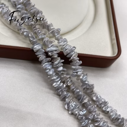 Natural Freshwater Pearl Silver Gravel Pearl 11-13mm For Jewelry Making DIY Necklace Bracelet Earrings Accessory