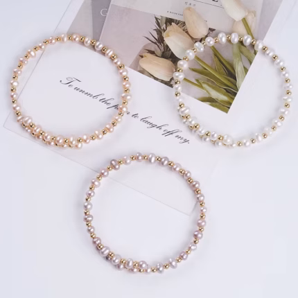 Hot selling new exquisite freshwater pearl bracelet for girls jewelry adjustable opening size