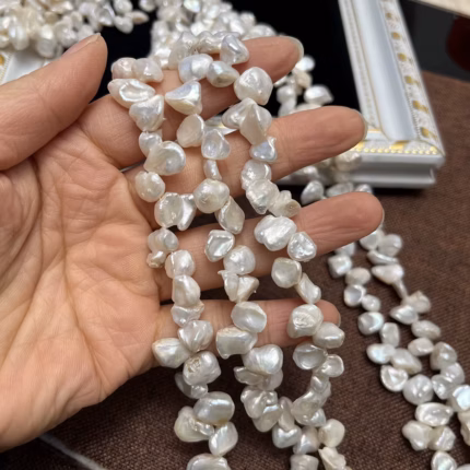 Natural Freshwater Pearl Petal-Shaped Pearl 9-10mm For Jewelry Making DIY Necklace Earrings Bracelet Accessory
