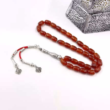 Islamic Prayer Beads Misbaha Agate Beads 33 Pieces of 10 * 14mm Ramadan Gift Bracelet Kaaba Tisbiha Muslim Rosary