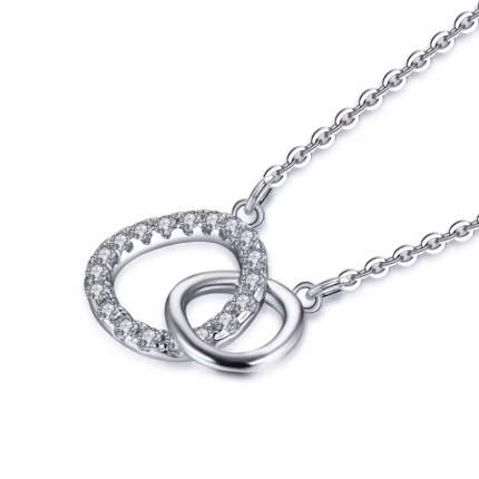 Toptan Minimalist moda klasik Unisex kadın erkek zincirler özelleştirmek rodyum kaplama CZ 925 ayar gümüş kolye