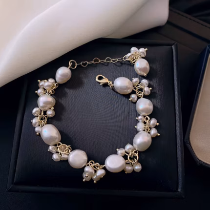 Qingyuan yeni tasarım kadınlar moda takı sevgililer hediye barok tatlısu inci bilezik