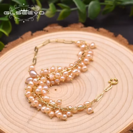 Doğal pembe inci mizaç kadınlar için ayarlanabilir bilezik nişan hediyeler Charm kore lüks güzel takı