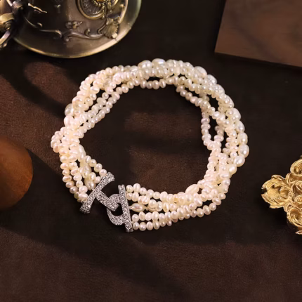Doğal tatlı su incisi bilezik kadınlar için günlük düğün takısı hediye çok katmanlı inci bilezik moda kore tarzı takı